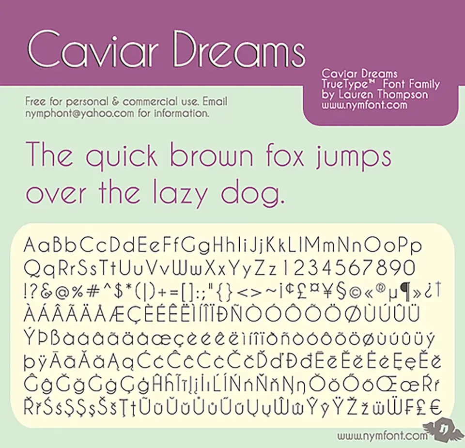 Caviar Dreams Font