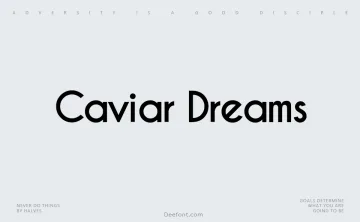 Caviar Dreams Font