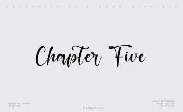 Chapter Five Font