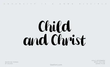 Child and Christ Font