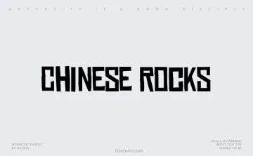 Chinese Rocks Font