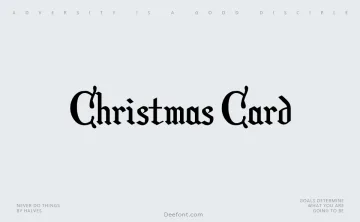 Christmas Card Font