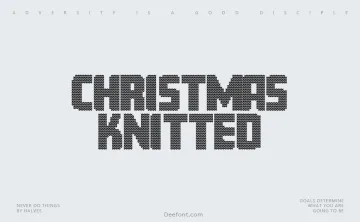 Christmas Knitted Font