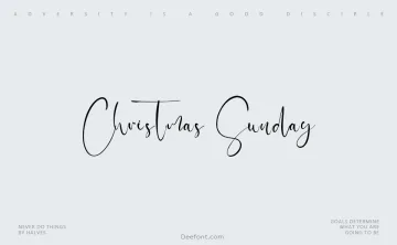 Christmas Sunday Font