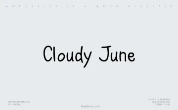 Cloudy June Font