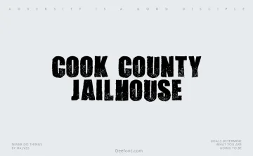 Cook County Jailhouse Font
