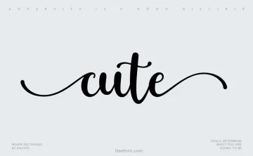 Cute Script Font