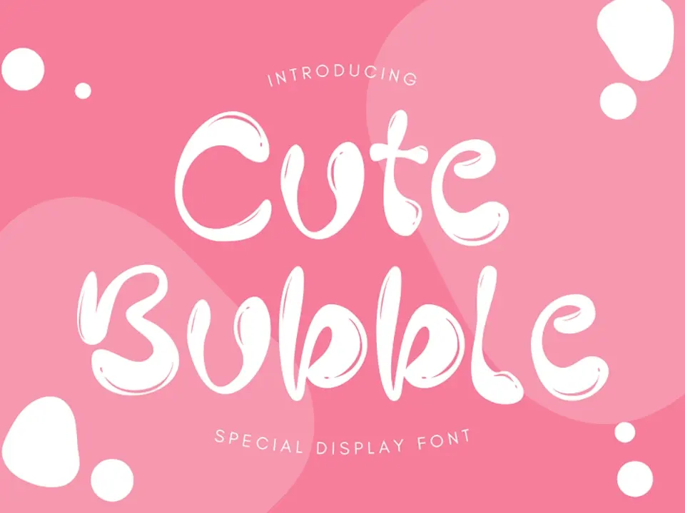 Cute Bubble Font