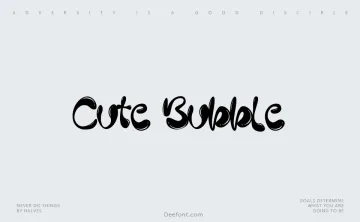 Cute Bubble Font