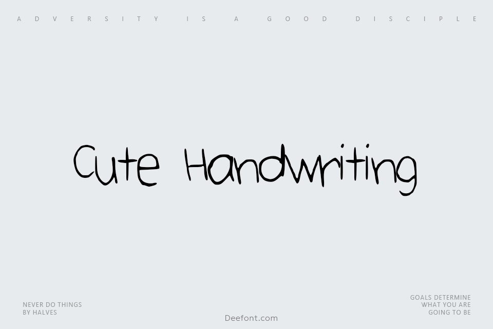 Cute Handwriting Font