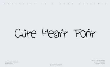 Cute Heart Font Font