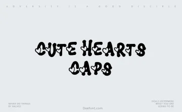 Cute Hearts Caps Font