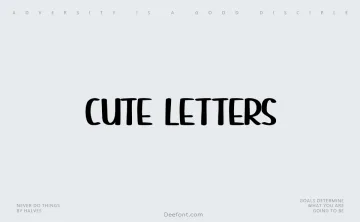 Cute Letters Font