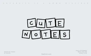 Cute Notes Font