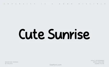 Cute Sunrise Font