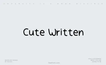 Cute Written Font