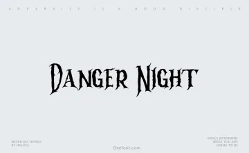Danger Night Font