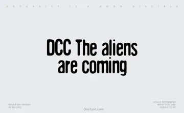 DCC The aliens are coming Font