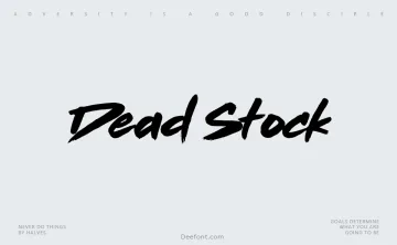 Dead Stock Font