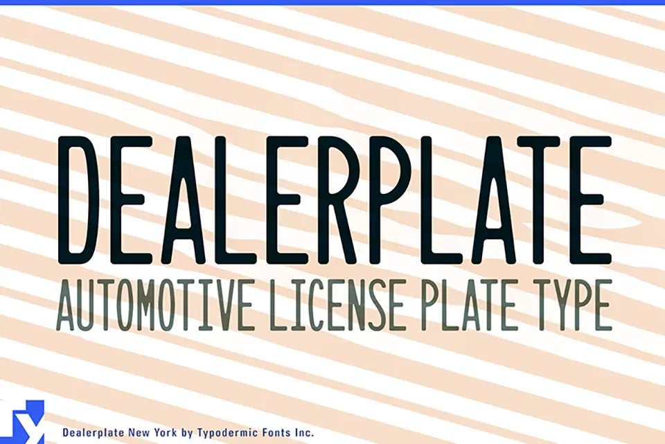 Dealerplate California Font