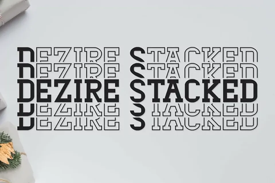 Dezire Stacked Font