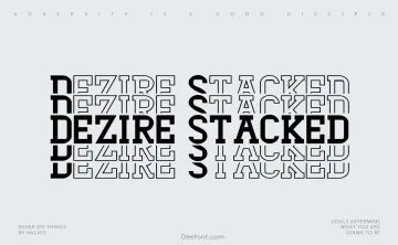 Dezire Stacked Font