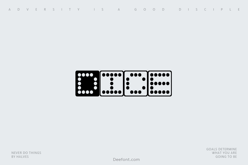 Dice Font