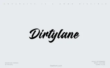 Dirtylane Font