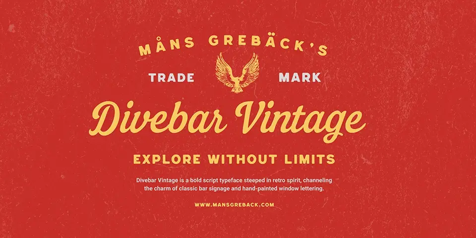 Divebar Vintage Font