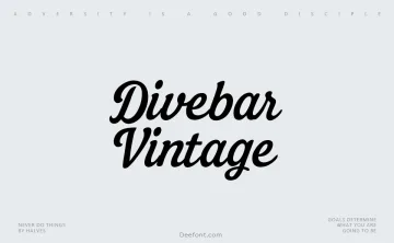 Divebar Vintage Font
