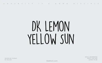 DK Lemon Yellow Sun Font