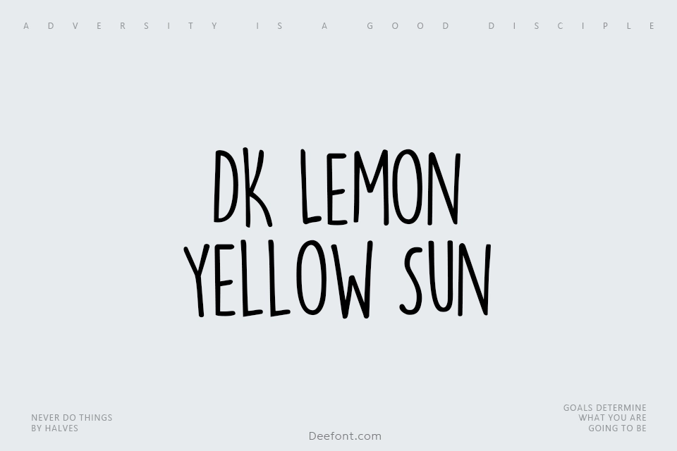 DK Lemon Yellow Sun Font