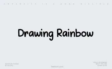 Drawing Rainbow Font