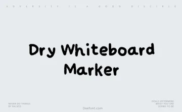 Dry Whiteboard Marker Font