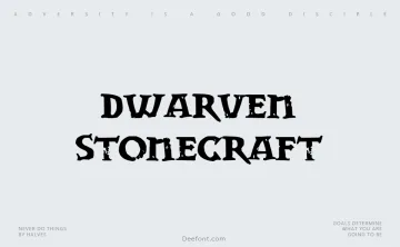 Dwarven Stonecraft Font