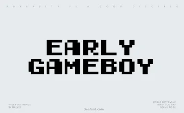 Early GameBoy Font