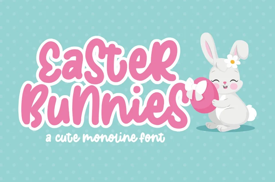Easter Bunnies Font