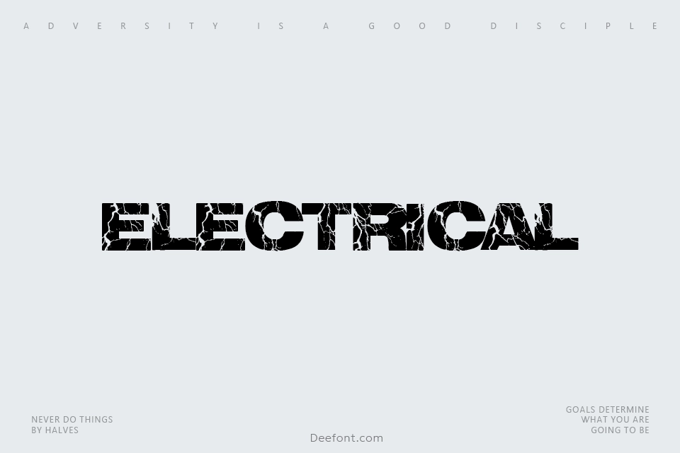 Electrical Font