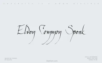 Elven Common Speak Font
