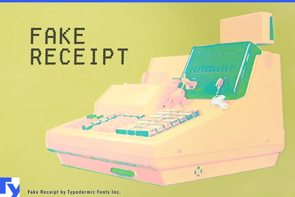 Fake Receipt Font