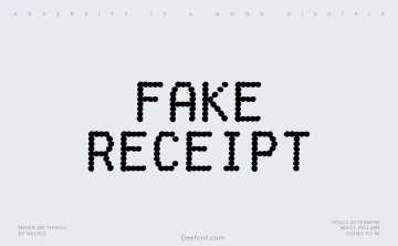 Fake Receipt Font
