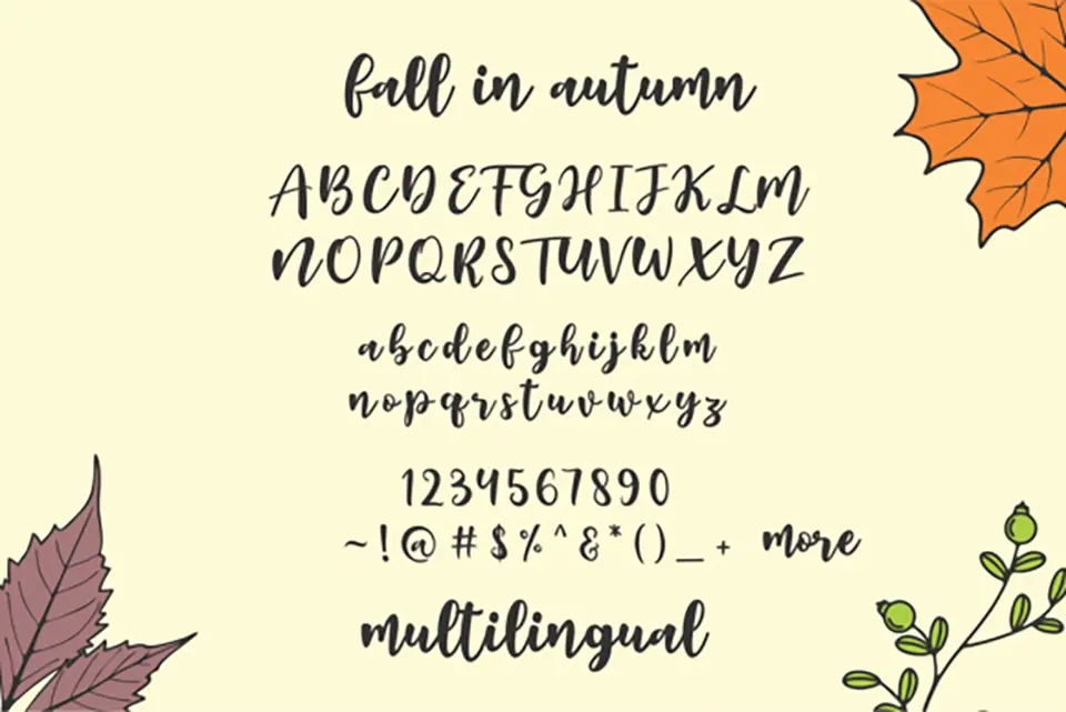 Fall in Autumn Font