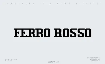 Ferro Rosso Font