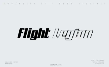 Flight Legion Font
