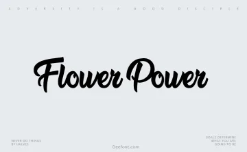 Flower Power Script Font