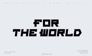 For The World Font