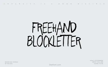 Freehand Blockletter Font