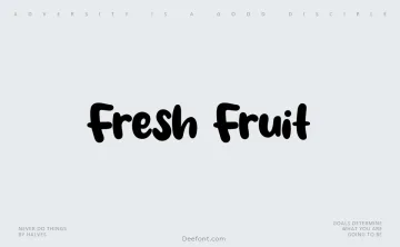 Fresh Fruit Font