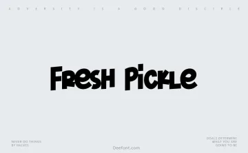 Fresh Pickle Font