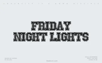 Friday Night Lights Font